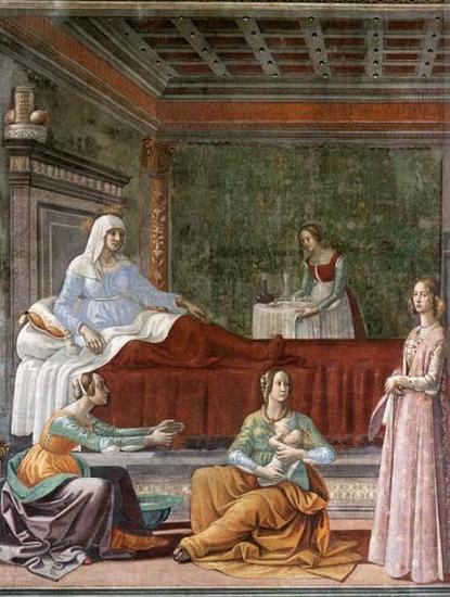 Detail of Birth of St John the Baptist, GHIRLANDAIO, Domenico